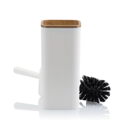 Bathroom set ZOYA 5 pcs white/brown
