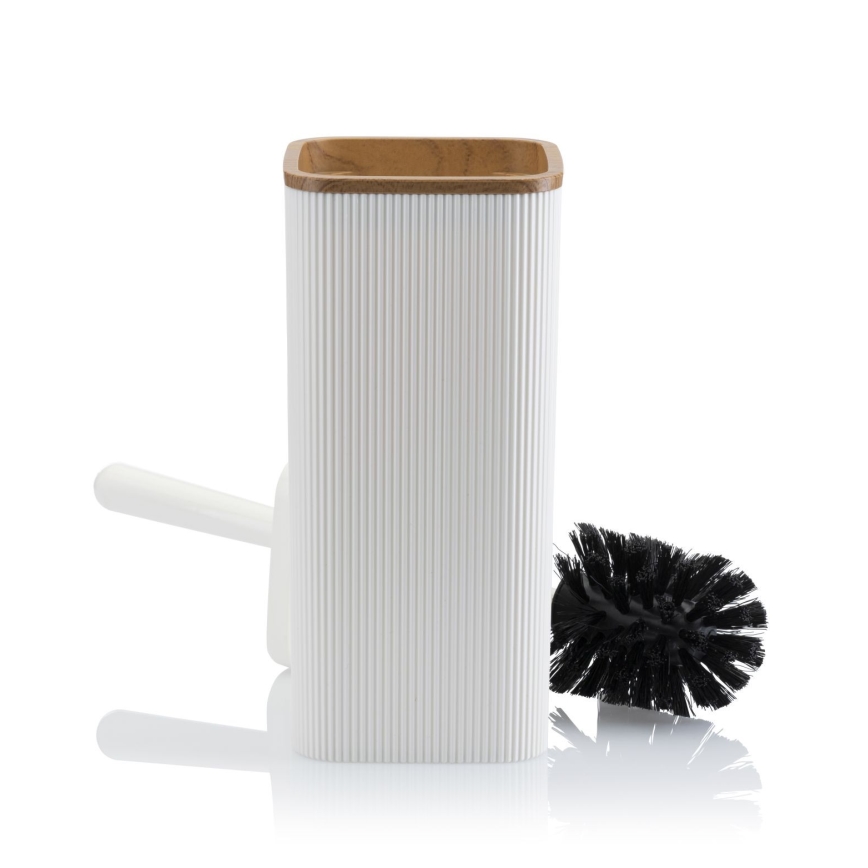 Bathroom set ZOYA 5 pcs white/brown