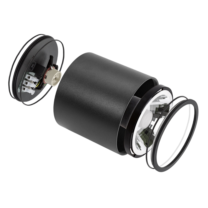 Bathroom spotlight CHLOE AR111 1xGU10/12W/230V IP65 round black