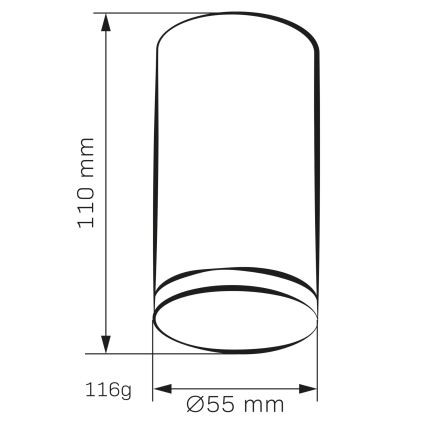Bathroom spotlight TURYN 1xGU10/10W/230V IP44 black