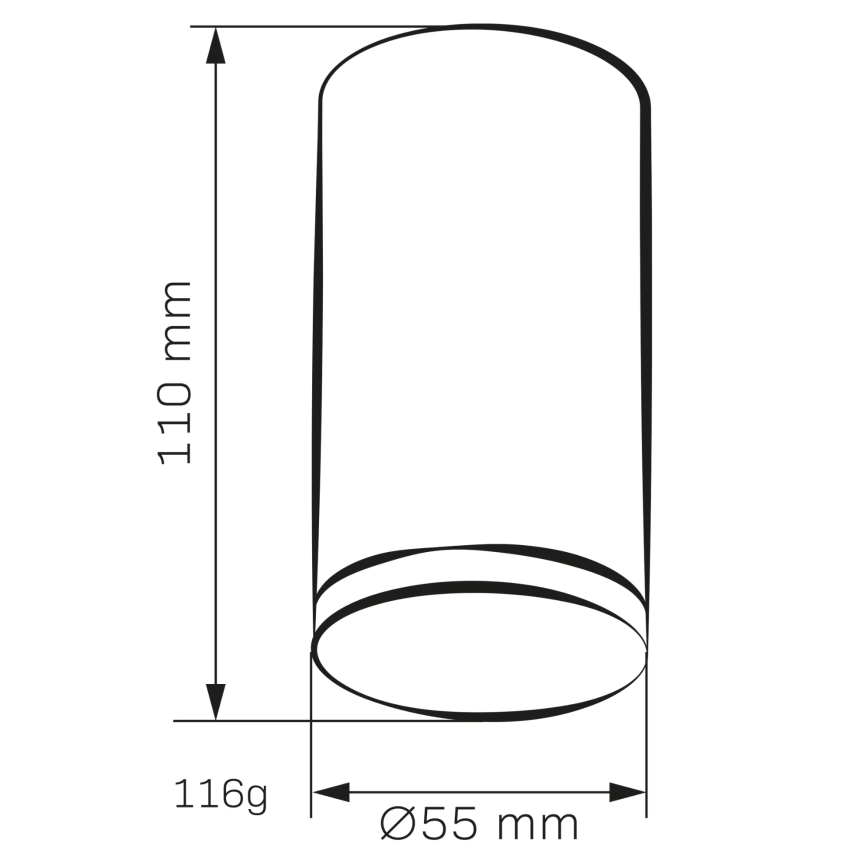 Bathroom spotlight TURYN 1xGU10/10W/230V IP44 black