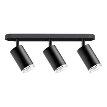 Bathroom spotlight TURYN 3xGU10/10W/230V IP44 black