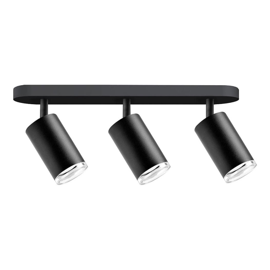 Bathroom spotlight TURYN 3xGU10/10W/230V IP44 black