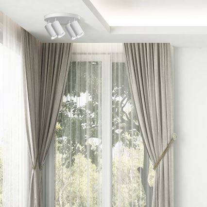 Bathroom spotlight TURYN 4xGU10/10W/230V IP44 white