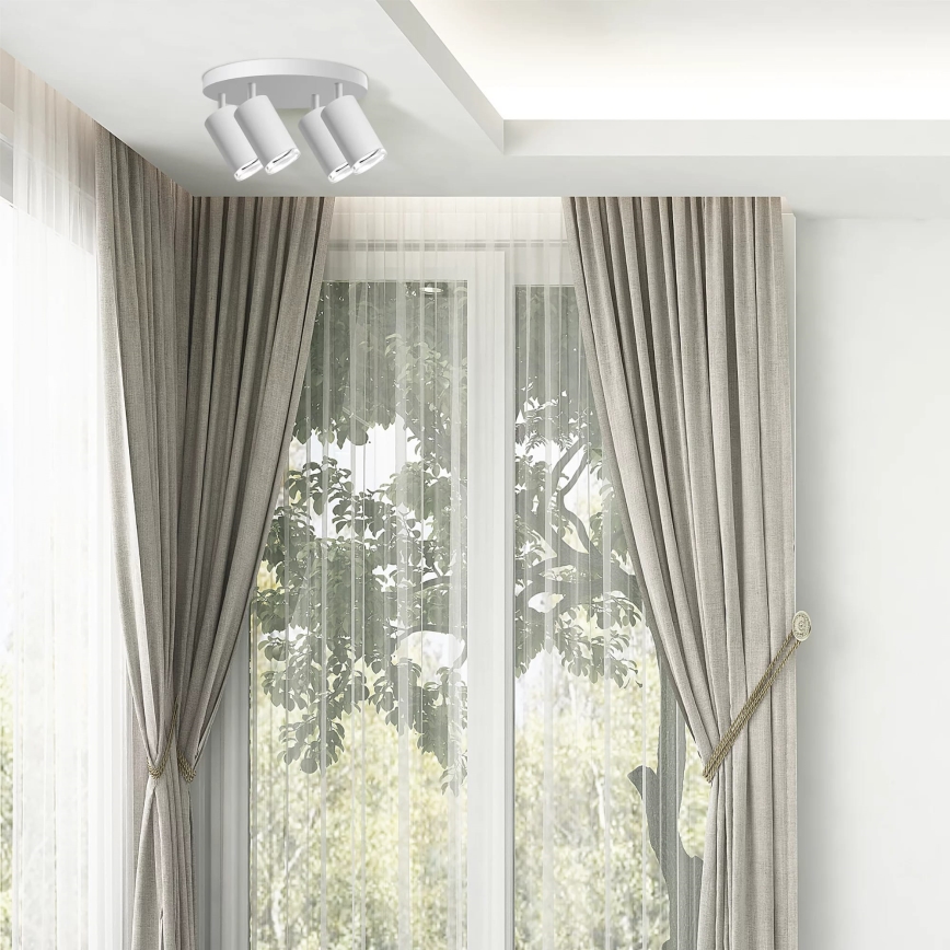 Bathroom spotlight TURYN 4xGU10/10W/230V IP44 white