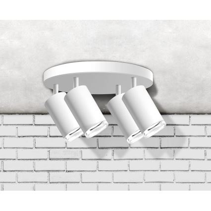 Bathroom spotlight TURYN 4xGU10/10W/230V IP44 white