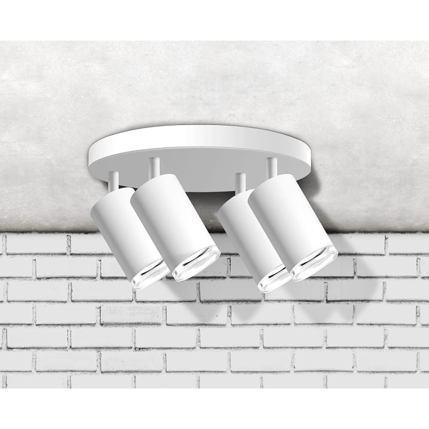 Bathroom spotlight TURYN 4xGU10/10W/230V IP44 white