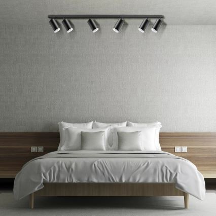 Bathroom spotlight TURYN 6xGU10/10W/230V IP44 black