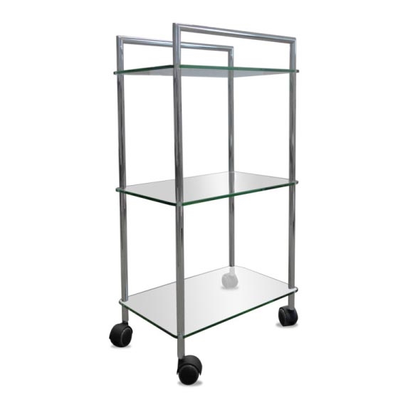 Bathroom trolley on wheels, 45 x 82 cm — Silver