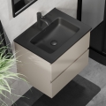Bathroom vanity unit with basin CONOR 61 cm Marakesh/Black