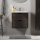 Bathroom vanity unit with basin GRIBSKOV 60 cm brown/oak/white