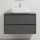 Bathroom vanity unit with basin TRONDHEIM/KRISTIANSAND 90 x 57 x 46 cm Anthracite/White