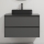 Bathroom vanity unit with basin TRONDHEIM/LJORDAL 90x57x46 cm anthracite/black