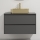 Bathroom vanity unit with basin TRONDHEIM/LJORDAL 90x57x46 cm anthracite/brass