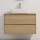 Bathroom vanity unit with basin TRONDHEIM/LJORDAL 90x57x46 cm Oak/White