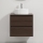 Bathroom vanity unit with basin TRONDHEIM/VIKEDAL 60x57x46 cm walnut/white