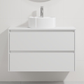 Bathroom vanity unit with basin TRONDHEIM/VIKEDAL 90x57x46 cm white