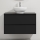 Bathroom vanity unit with sink TRONDHEIM/DRAMMEN 90x57x46 cm black/white