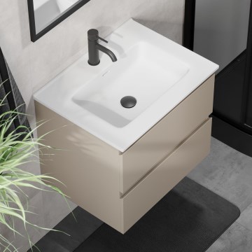 Bathroom vanity with basin CONOR 61 cm Marakesh/White