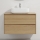 Bathroom vanity with basin TRONDHEIM/KRISTIANSAND 90x57x46 cm oak/white