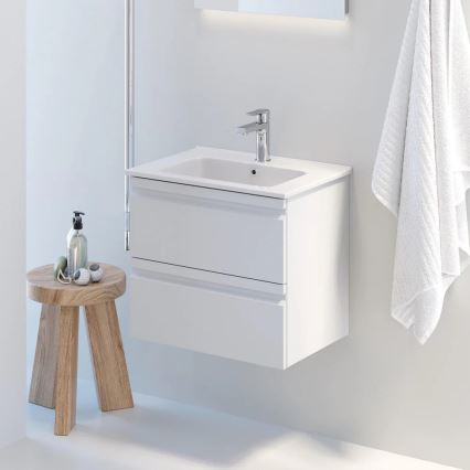 VIGO bathroom vanity with sink + LED backlit wall-mounted mirror, LED/10W/230V, IP44, white
