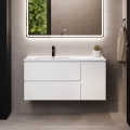 Bathroom vanity with sink HELSINKI 115 cm left/white