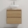 Bathroom vanity with sink TRONDHEIM/DRAMMEN 60x57x46 cm oak/white