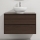 Bathroom vanity with sink TRONDHEIM/DRAMMEN 90x57x46 cm walnut/white