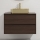 Bathroom vanity with sink TRONDHEIM/LJORDAL 90x57x46 cm walnut/brass
