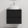 Bathroom vanity with sink TRONDHEIM/VIKEDAL 60x57x46 cm black/white