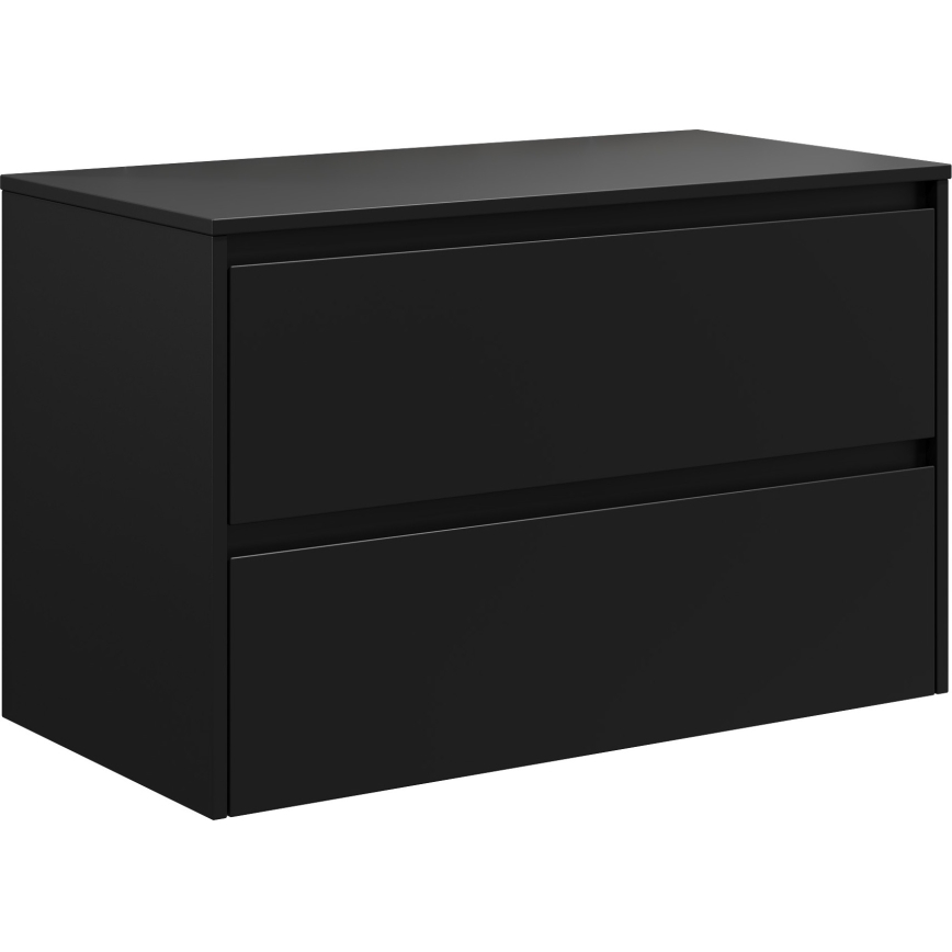 Bathroom vanity with sink TRONDHEIM/VIKEDAL 90x57x46 cm black/white