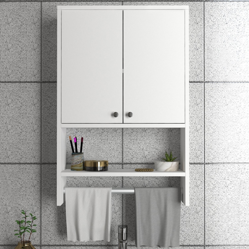 Bathroom wall cabinet VIRA 90x59 cm white
