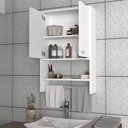 Bathroom wall cabinet VIRA 90x59 cm white