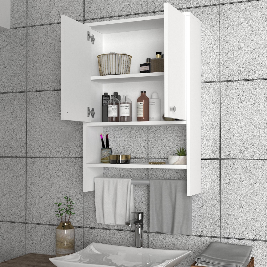 Bathroom wall cabinet VIRA 90x59 cm white