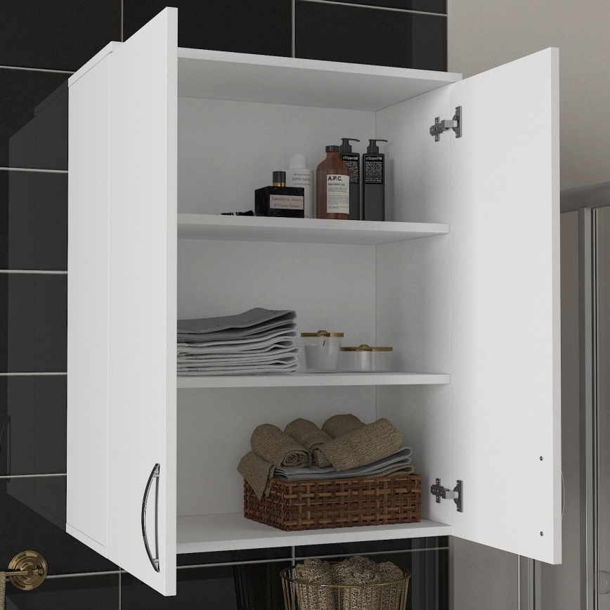 Bathroom wall cabinet ZOE 90x70 cm white