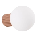 Bathroom wall light HALO 1xG9/8W/230V d. 12 cm IP44 brown