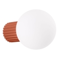 Bathroom wall light HALO 1xG9/8W/230V d. 12 cm IP44 orange