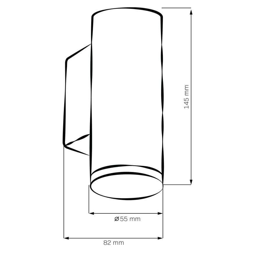 Bathroom wall spotlight TURYN 1xGU10/10W/230V IP44 black