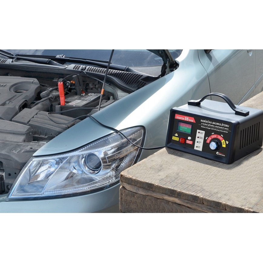 Battery charger 6/12V 2/10/55A