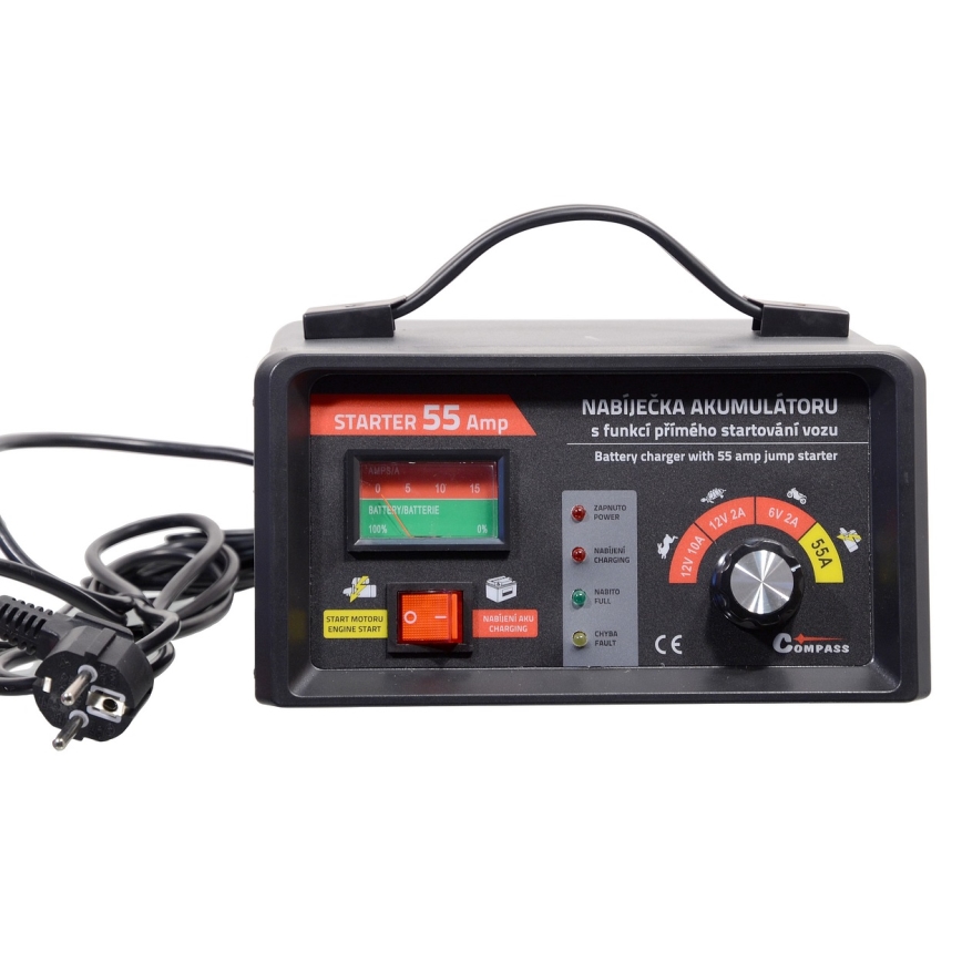Battery charger 6/12V 2/10/55A