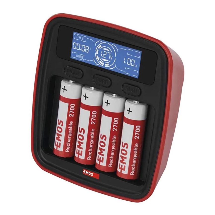 Battery charger with LCD display 4xAA/AAA 5V