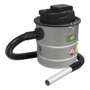 Battery-powered ash vacuum cleaner with HEPA filter 12 l 110W/18V 2000 mAh matte chrome