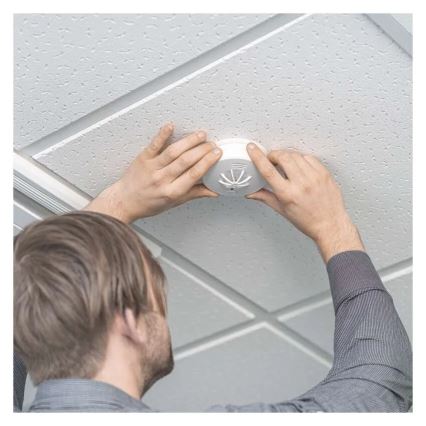 Battery-powered fire detector (1×9V)