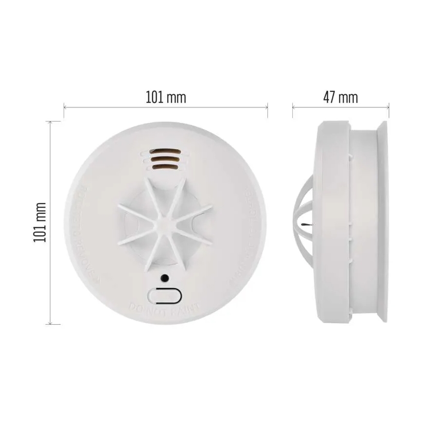 Battery-powered fire detector (1×9V)