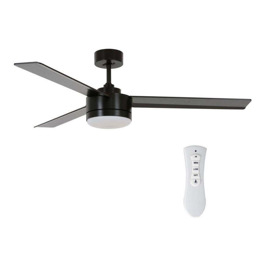 BAYSIDE 213033 - LED Ceiling fan LAGOON GX53/17W/230V black + remote control