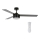 BAYSIDE 213033 - LED Ceiling fan LAGOON GX53/17W/230V black + remote control