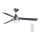 BAYSIDE 531017 - Ceiling fan MEGARA 2xE14/15W/230V anthracite + remote control