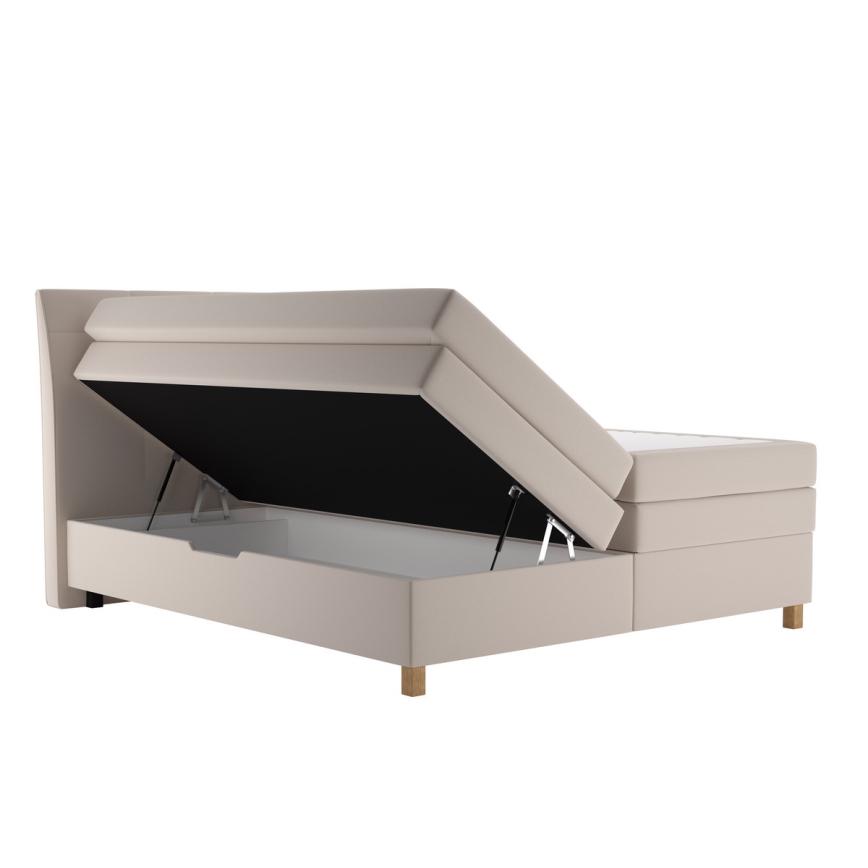BEA Boxspring bed with mattress 180x200 cm beige