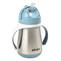 Beaba - 250 ml Insulated Straw Cup, Blue