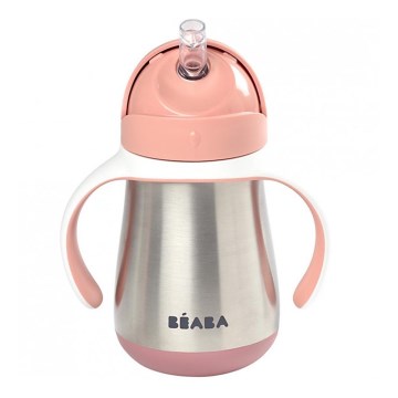 Beaba - 250 ml Insulated Straw Cup, Pink